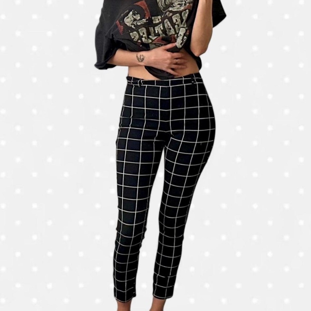 Forever 21 Black and White Trousers